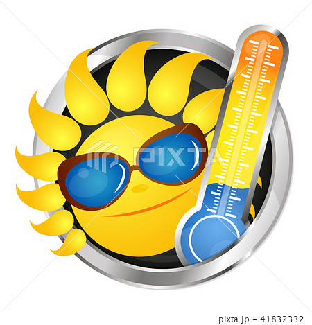 Cheerful sun and thermometer Cheerful sun and thermometer 41832332