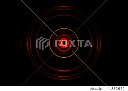 Round orange light with circle signal, abstract 41832622
