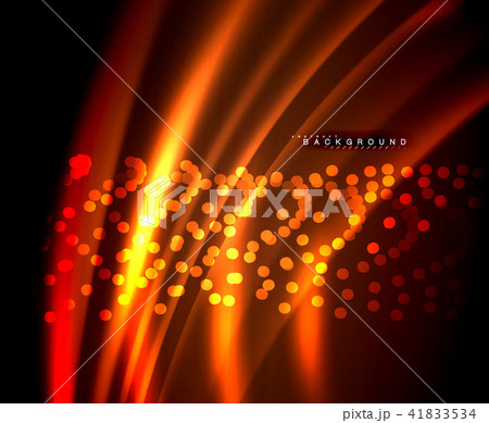 Neon glowing techno lines, hi-tech futuristic abstract background template with square shapes Neon glowing techno lines, hi-tech futuristic abstract background template with square shapes 41833534