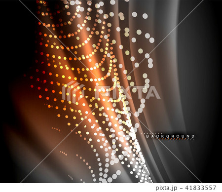 Neon glowing techno lines, hi-tech futuristic abstract background template with square shapes Neon glowing techno lines, hi-tech futuristic abstract background template with square shapes 41833557