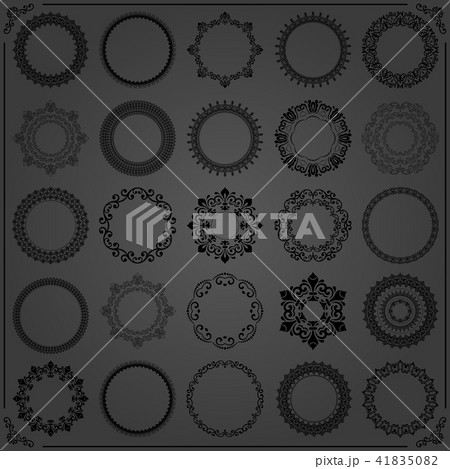 Vintage Set of Vector Round Elements 41835082