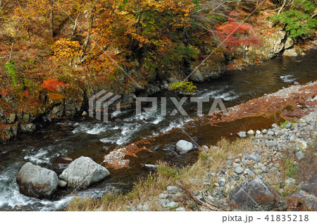 山梨県北都留郡　丹波川　丹波渓谷 41835218