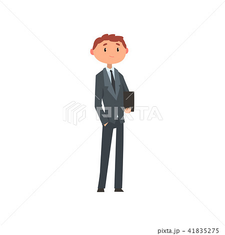 Young man in business suit with briefcase... - Stock Illustration  [41835275] - PIXTA