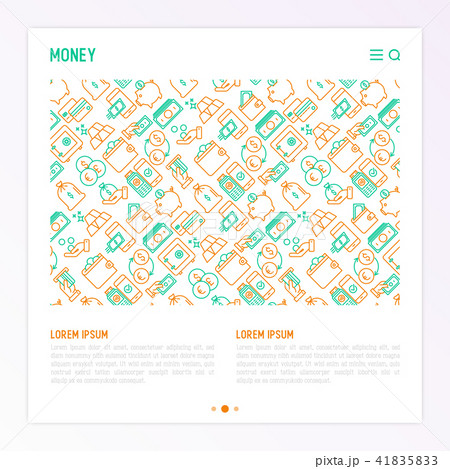 Money concept with thin line icons Money concept with thin line icons 41835833