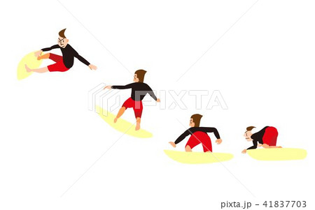 サーフィン　サーファー　連続 41837703