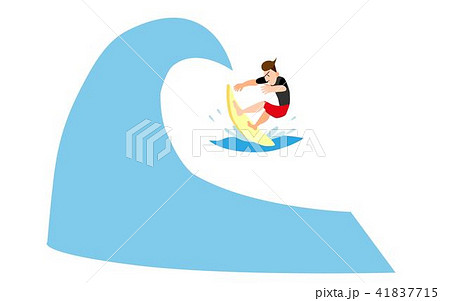 サーフィン　サーファーと波 41837715