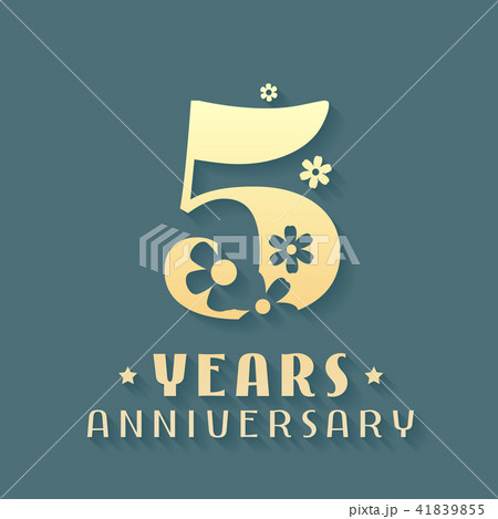 5 years anniversary vector icon, symbol, logo 5 years anniversary vector icon, symbol, logo 41839855
