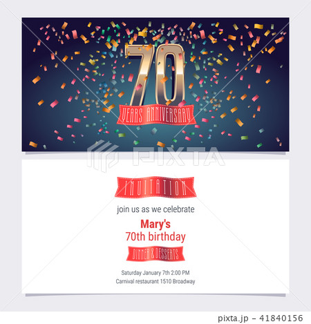 70 years anniversary invitation vector 70 years anniversary invitation vector 41840156