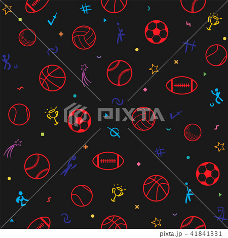 Sport theme seamless pattern background 41841331
