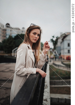 beautiful blonde girl in the street 41843072