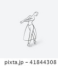 sketch ballet posture. dancing studio symbol 41844308