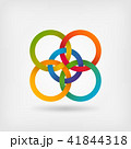 five interlocked circles in gradient colors 41844318