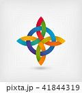 abstract twisted symbol in gradient rainbow colors 41844319