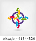abstract twisted symbol in rainbow colors 41844320