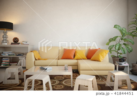 Blank wall interior 41844451