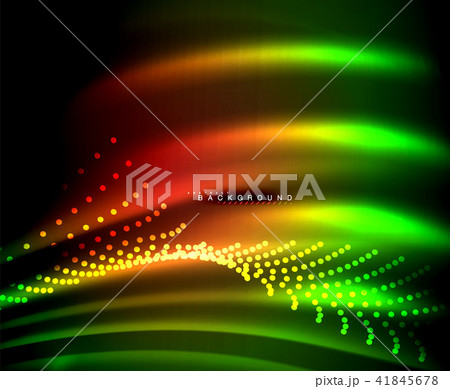 Neon glowing techno lines, hi-tech futuristic abstract background template with square shapes 41845678