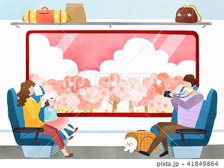 Vector - Go out to the beautiful spring season with family or lover illustration 003 41849864