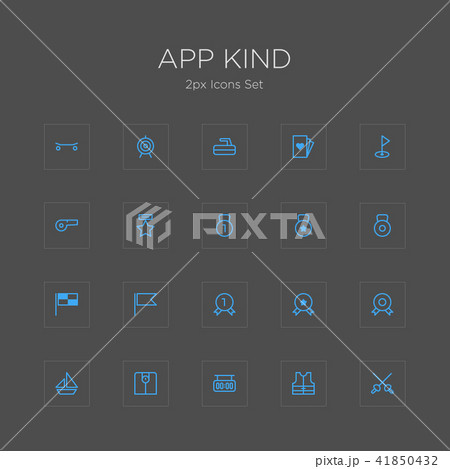 Vector - Web and Apps vector icon set in outline style 015 41850432