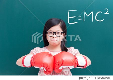 girl with glove and e=mc2 41850896