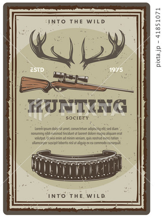 Vector hunting club open season sketch poster Vector hunting club open season sketch poster 41851071