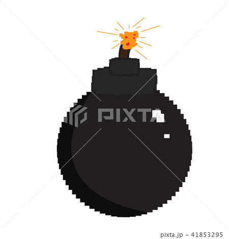Isolated pixelated bomb icon Isolated pixelated bomb icon 41853295