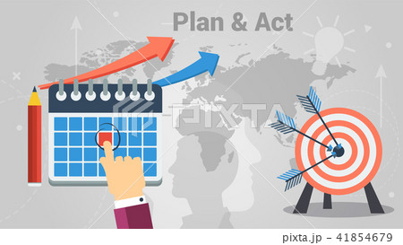 Vector of business planning and acting 41854679