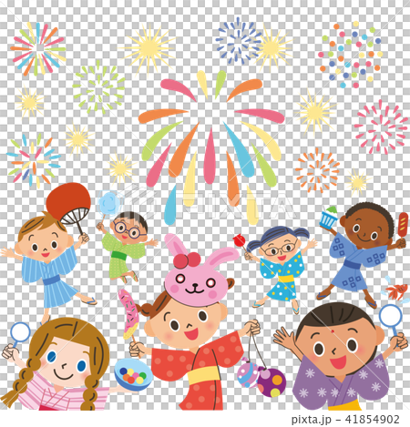 和孩子一起看煙花 41854902