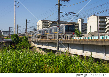 最明寺川を渡るJR福知山線 41855217