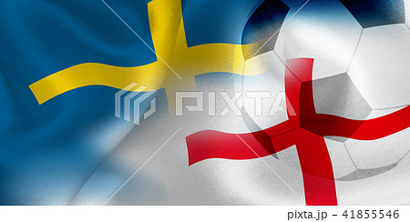 スウェーデン イングランド 国旗 サッカー のイラスト素材