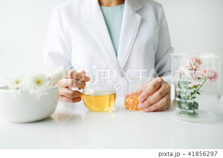 scientist testing the organic natural product  41856297