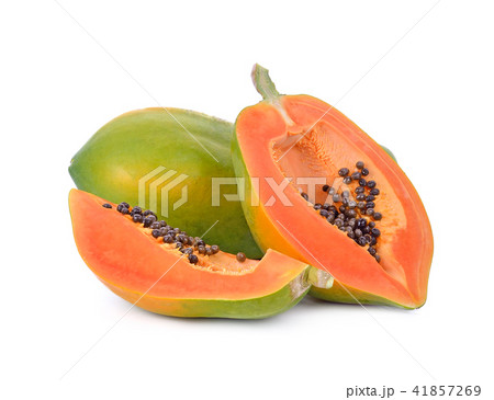 papaya isolated on a white background papaya isolated on a white background 41857269