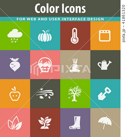 Autumn icons set 41861320