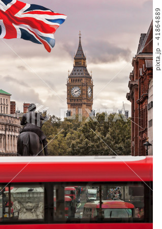 Red bus against Big Ben in London, England Red bus against Big Ben in London, England 41864889