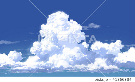 青空と入道雲のイラスト素材 41866384 Pixta