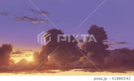 夕日と入道雲 41866542
