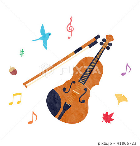 素材 楽器 バイオリン テクスチャのイラスト素材 41866723 Pixta