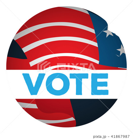 Isolated american campaign button 41867987