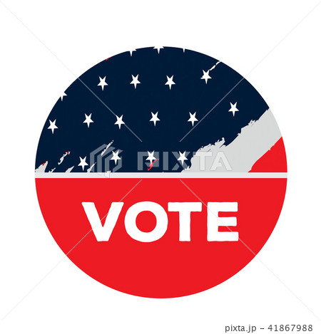 Isolated american campaign button 41867988