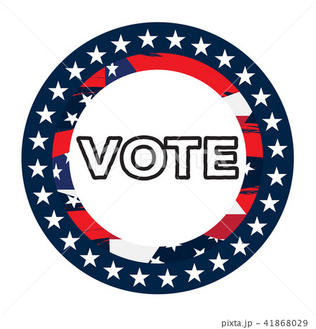 Isolated american campaign button Isolated american campaign button 41868029