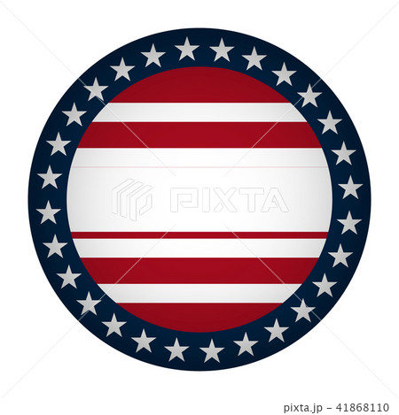 Isaolated empty american campaign button 41868110