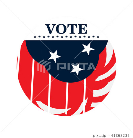 Isolated american campaign button 41868232