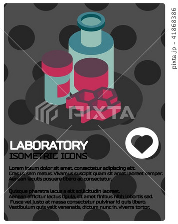 Laboratory color isometric poster Laboratory color isometric poster 41868386