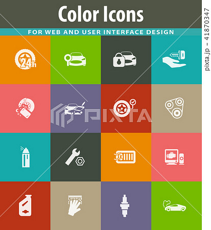 Car shop icons set 41870347