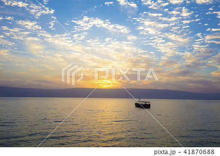 Beautiful Sea of Galilee in the morning 41870688