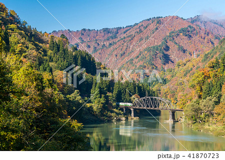 Fukushima Black Bridge Tadami River Japan 41870723
