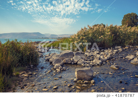 The coast of the Sea of Galilee The coast of the Sea of Galilee 41870787
