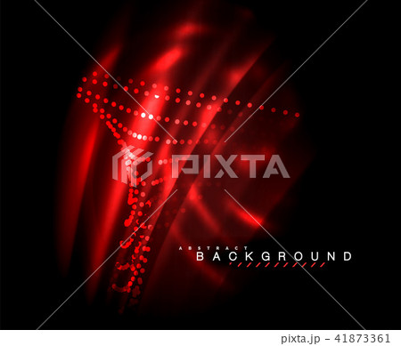 Neon glowing techno lines, hi-tech futuristic abstract background template with square shapes Neon glowing techno lines, hi-tech futuristic abstract background template with square shapes 41873361