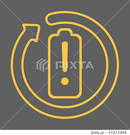Charge your battery exclamation icon 41873906