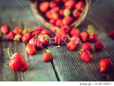 Close up focus on ripe sweet strawberry Close up focus on ripe sweet strawberry 41873967