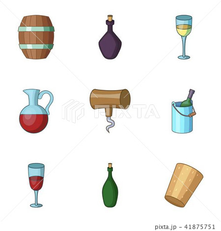 Ethanol icons set, cartoon style 41875751